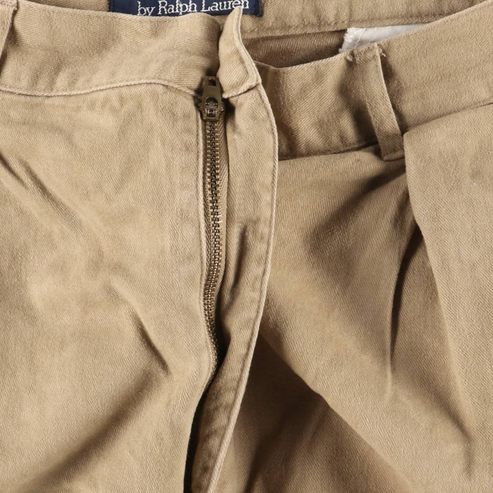 Ralph Lauren POLO by Ralph Lauren Two-pleat Chino Pants for Men, W35 cotton Beige type Vintage Second Hand