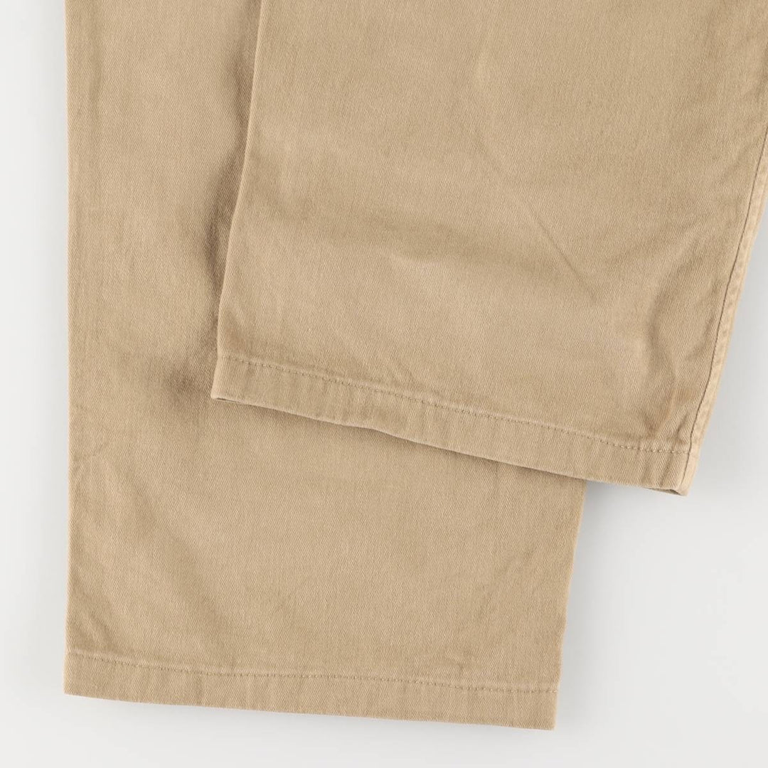 Ralph Lauren POLO by Ralph Lauren Two-pleat Chino Pants for Men, W35 cotton Beige type Vintage Second Hand