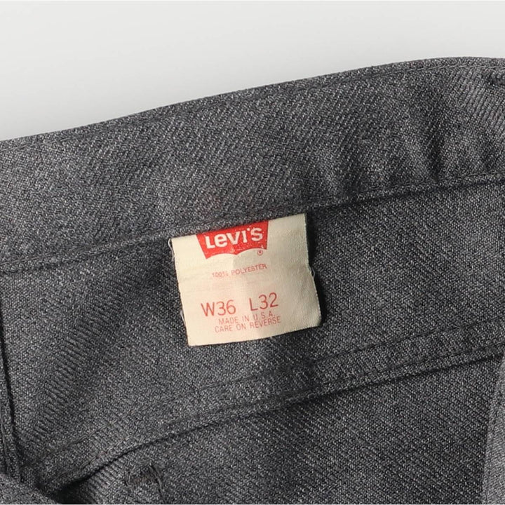 90'S Levi's STA-PREST slacks, made in the USA, men's, size W36, vintage polyester gray type Vintage Second Hand