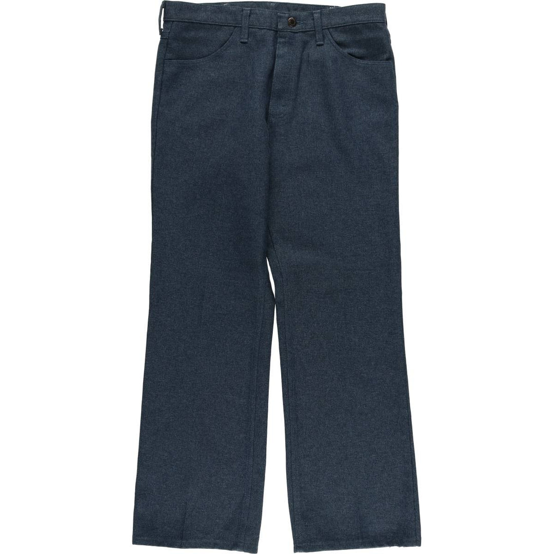 Wrangler Rancher Dress Jeans, Men's Slacks, Size W34 polyester navy blue type Vintage Second Hand