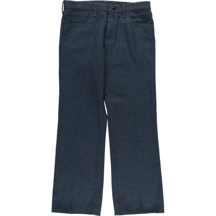 Wrangler Rancher Dress Jeans, Men's Slacks, Size W34 polyester navy blue type Vintage Second Hand