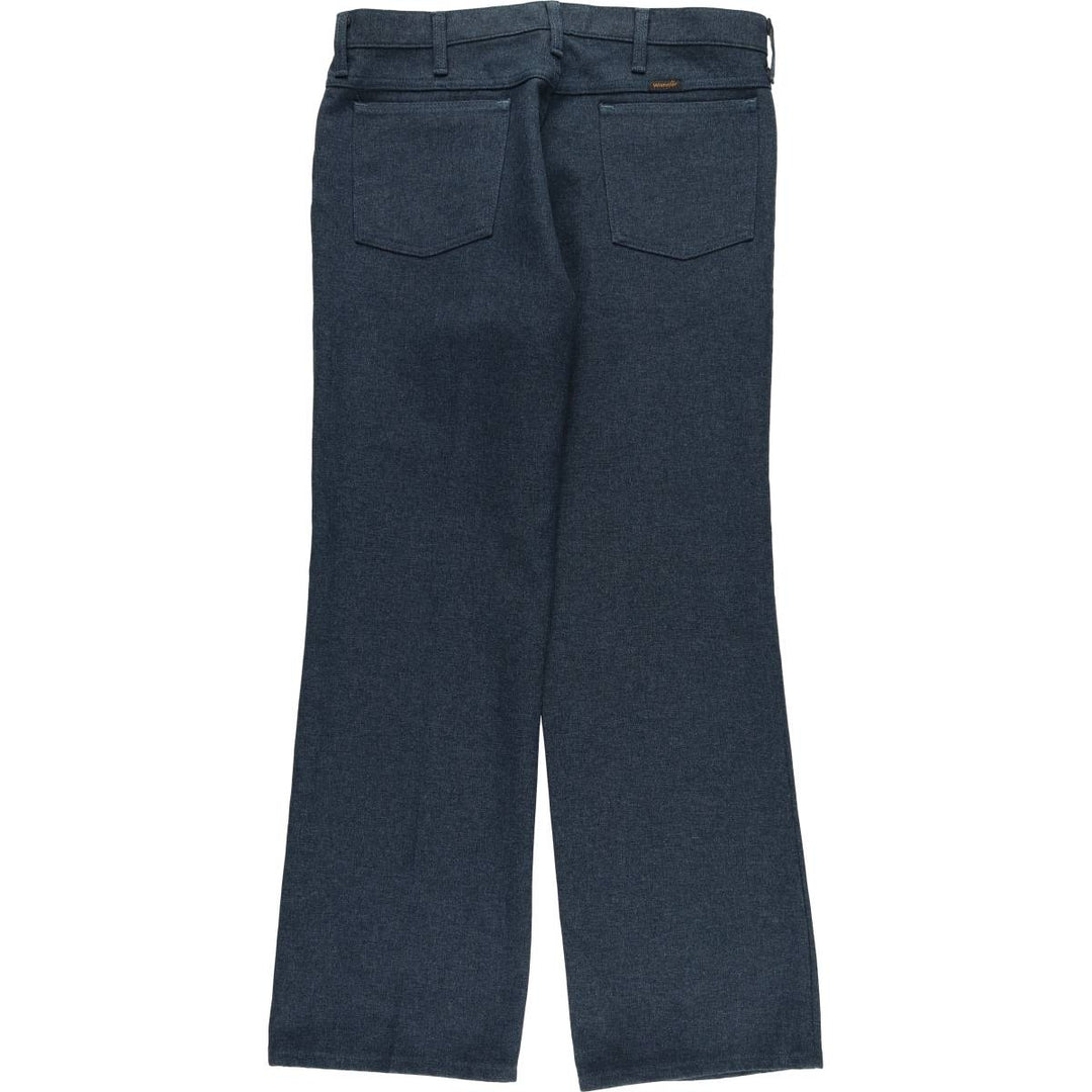 Wrangler Rancher Dress Jeans, Men's Slacks, Size W34 polyester navy blue type Vintage Second Hand