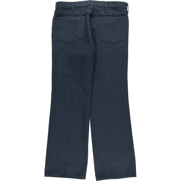 Wrangler Rancher Dress Jeans, Men's Slacks, Size W34 polyester navy blue type Vintage Second Hand