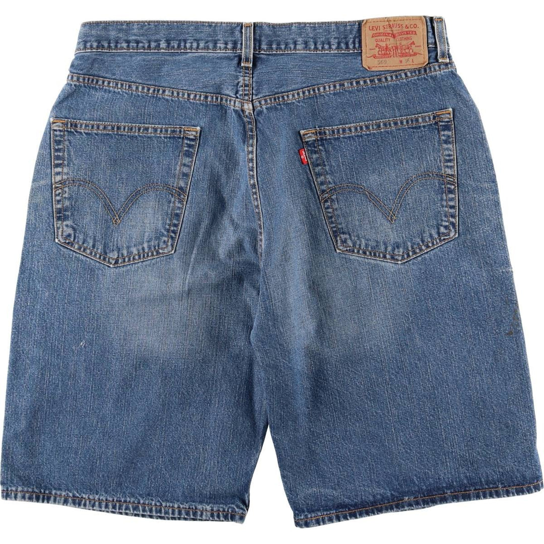 2000'S Levi's 569 Loose Straight Fit Denim Shorts/Jorts Men's Size W37 cotton blue type Vintage Second Hand