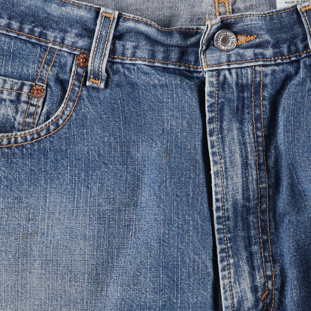 2000'S Levi's 569 Loose Straight Fit Denim Shorts/Jorts Men's Size W37 cotton blue type Vintage Second Hand