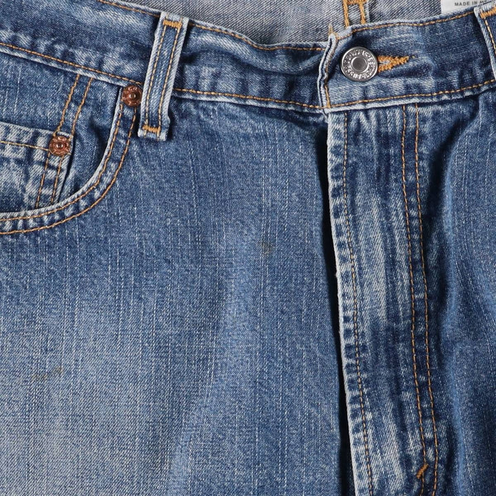 2000'S Levi's 569 Loose Straight Fit Denim Shorts/Jorts Men's Size W37 cotton blue type Vintage Second Hand