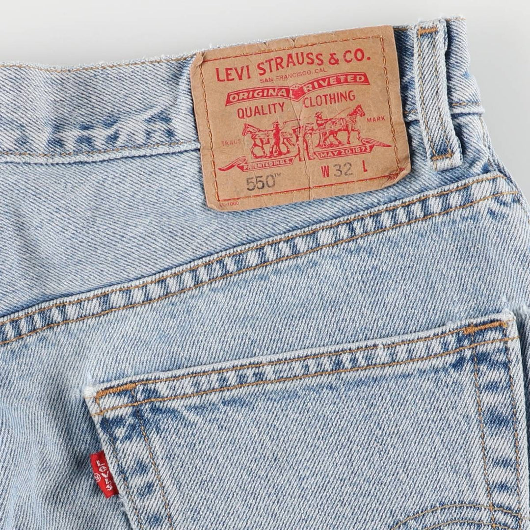 2000'S Levi's 550 Relaxed Fit Denim Shorts, Men's Size W32 cotton blue type Vintage Second Hand