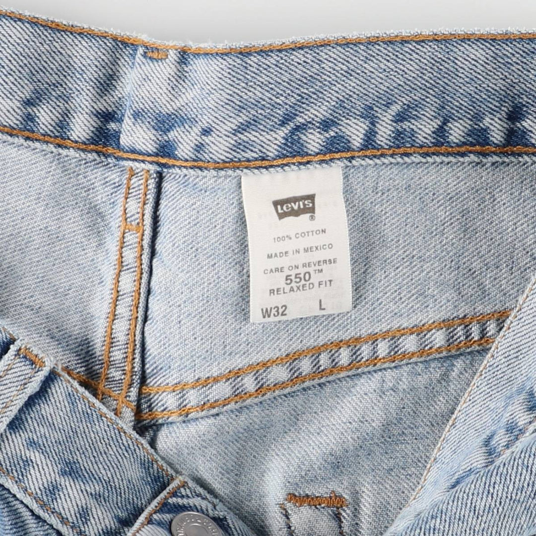 2000'S Levi's 550 Relaxed Fit Denim Shorts, Men's Size W32 cotton blue type Vintage Second Hand