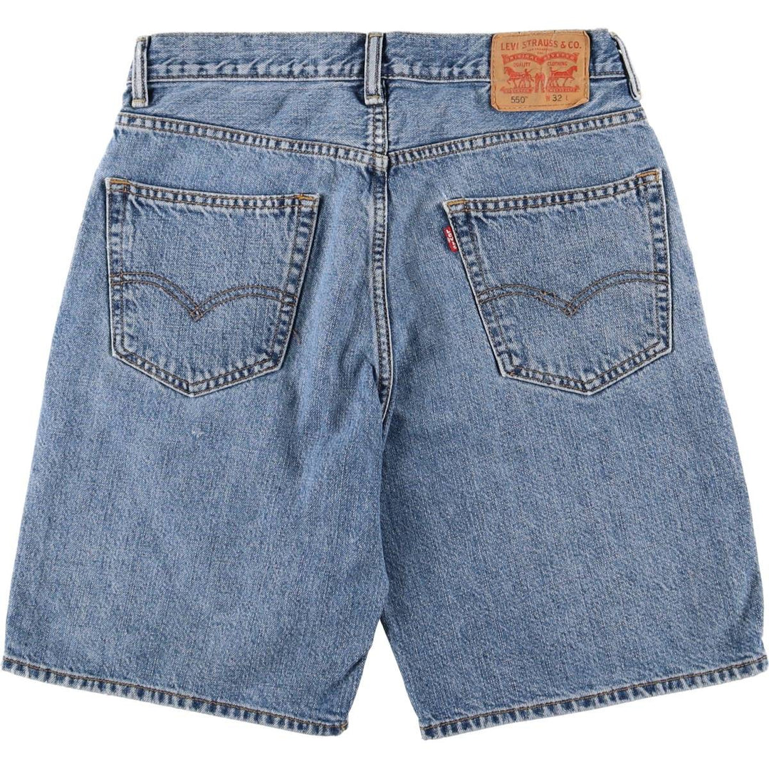 Levi's 550 denim shorts, short pants for men, size W33 cotton blue type Vintage Second Hand