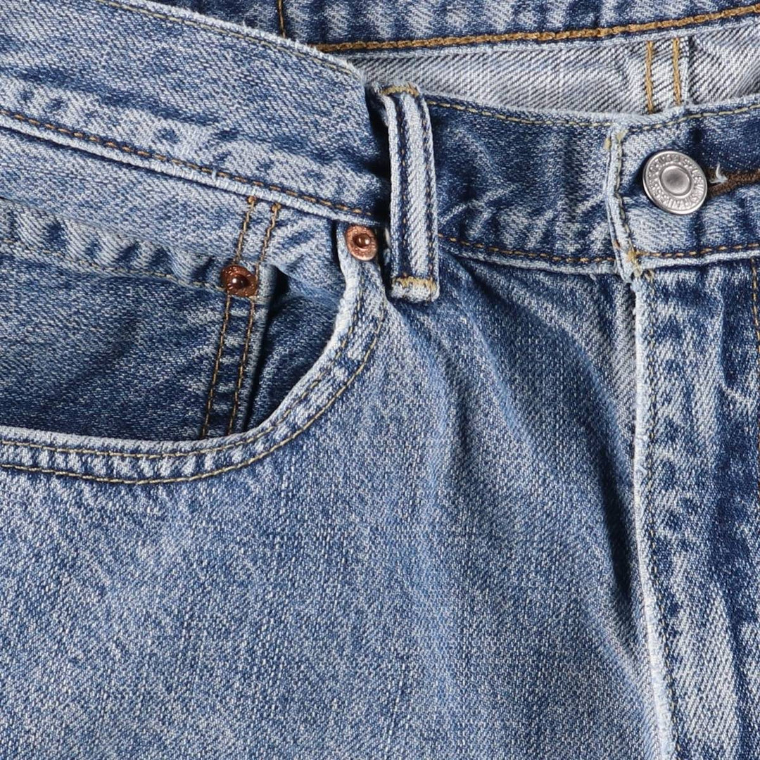 Levi's 550 denim shorts, short pants for men, size W33 cotton blue type Vintage Second Hand