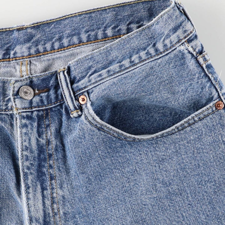 Levi's 550 denim shorts, short pants for men, size W33 cotton blue type Vintage Second Hand