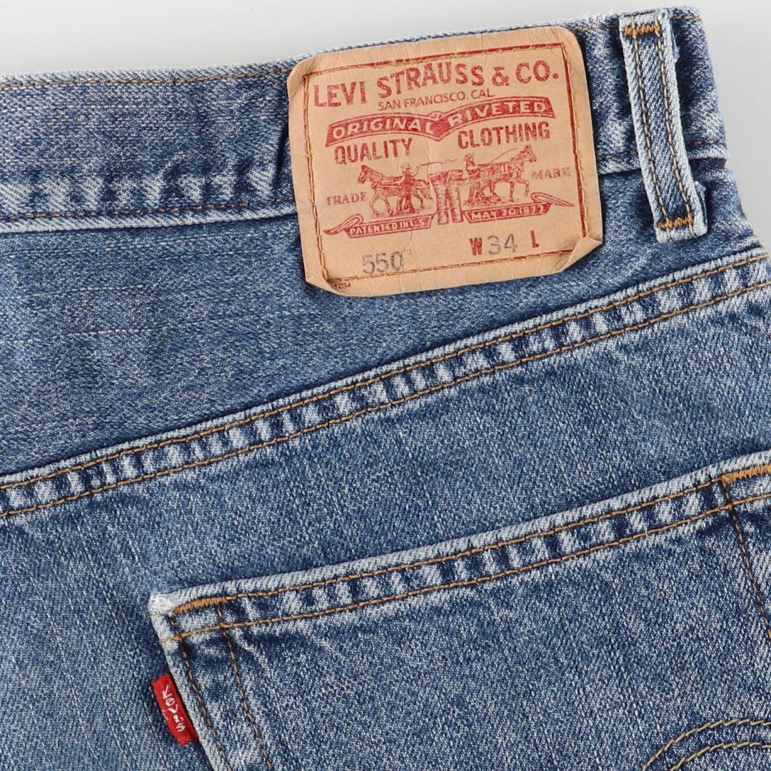 Levi's 550 Relaxed Fit Denim Shorts, Men's Size 34 cotton blue type Vintage Second Hand