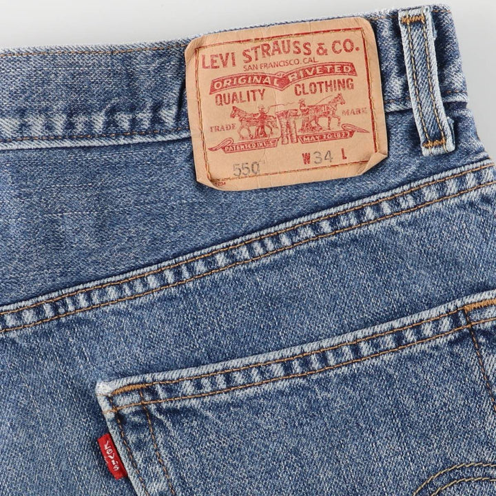 Levi's 550 Relaxed Fit Denim Shorts, Men's Size 34 cotton blue type Vintage Second Hand
