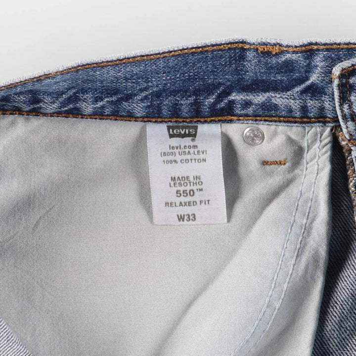 Levi's 550 Relaxed Fit Denim Shorts, Men's Size W34 cotton blue type Vintage Second Hand