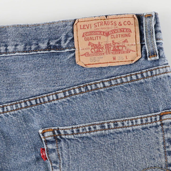 2000'S Levi's 550 Relaxed Fit Denim Shorts/Jorts Men's Size W37 cotton blue type Vintage Second Hand