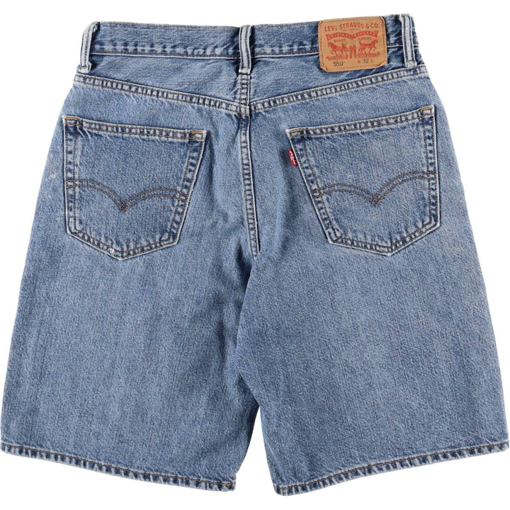 Levi's 550 denim shorts, short pants for men, size W32 cotton blue type Vintage Second Hand
