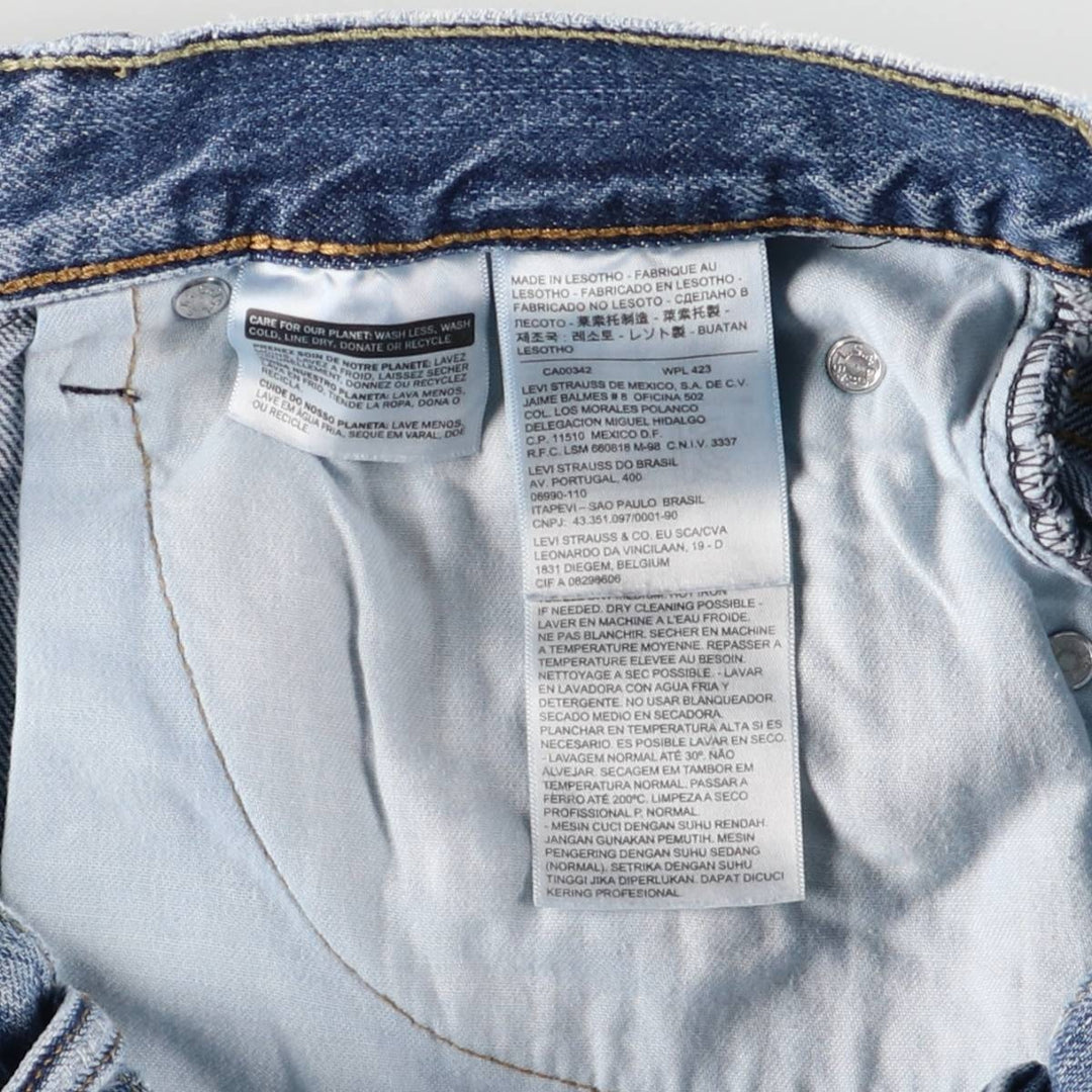 Levi's 550 denim shorts, short pants for men, size W32 cotton blue type Vintage Second Hand