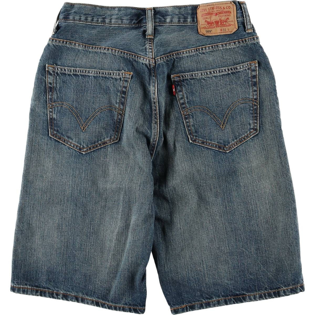 Levi's 569 Loose Straight Denim Shorts, Men's Size 32 cotton blue type Vintage Second Hand