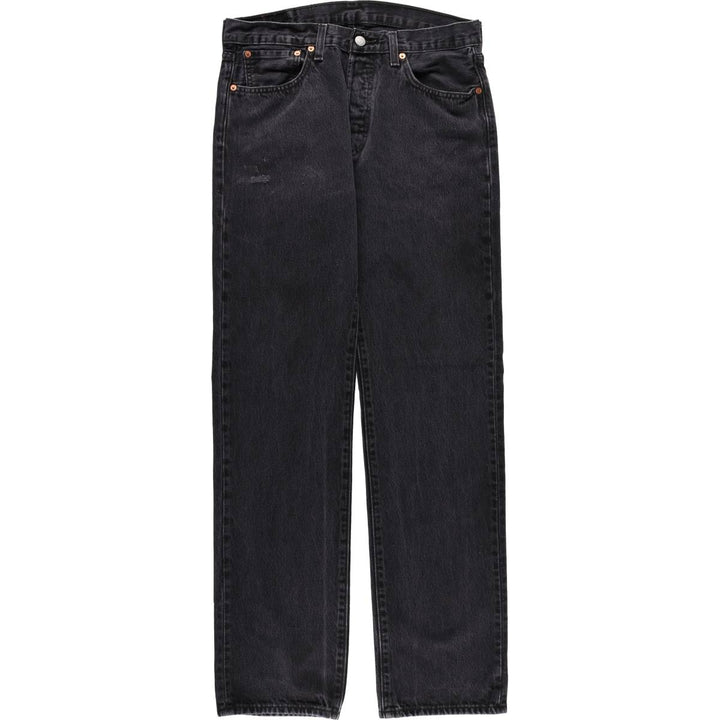 Levi's 501 Black Denim Straight Denim Pants for Men, W32 equivalent cotton black type Vintage Second Hand