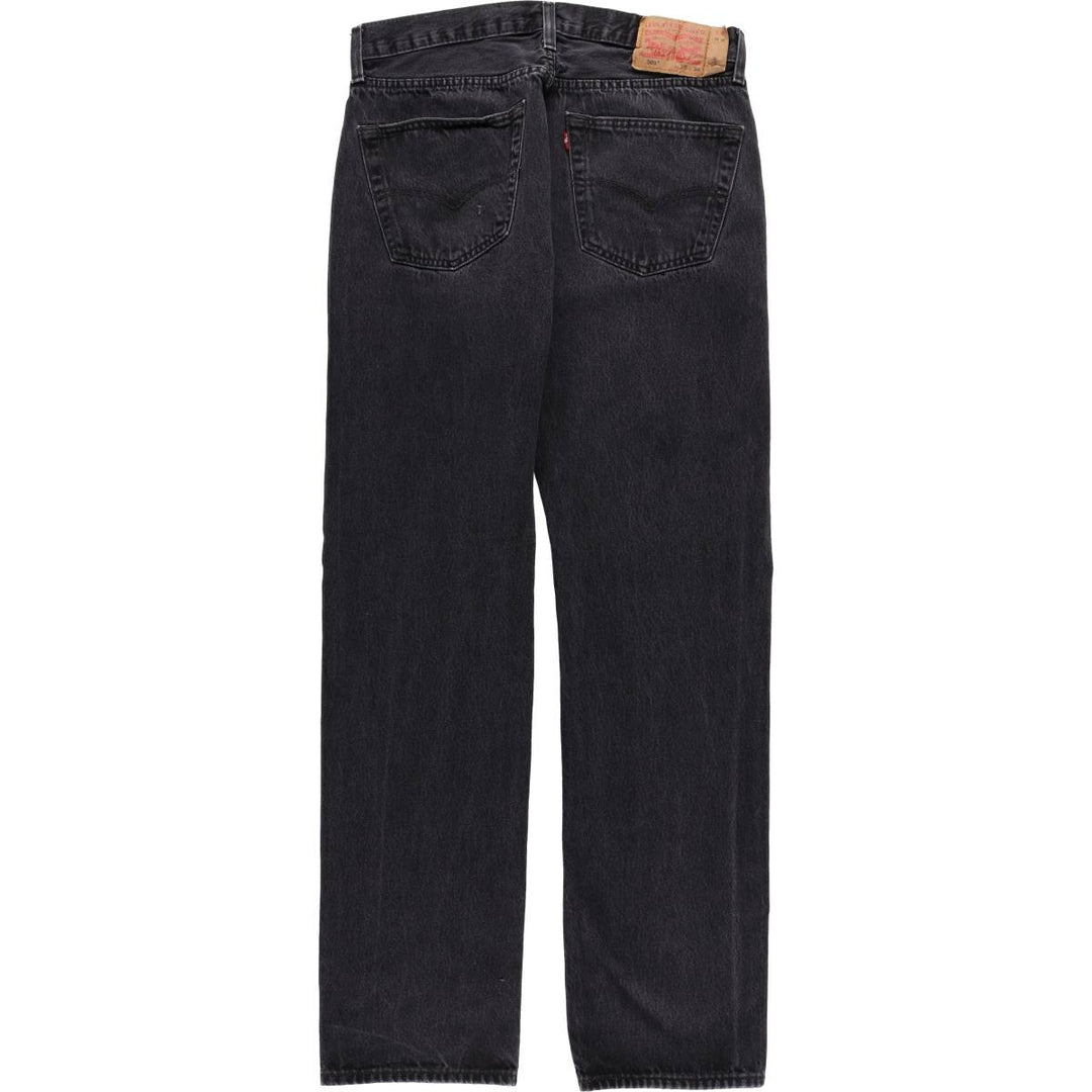 Levi's 501 Black Denim Straight Denim Pants for Men, W32 equivalent cotton black type Vintage Second Hand