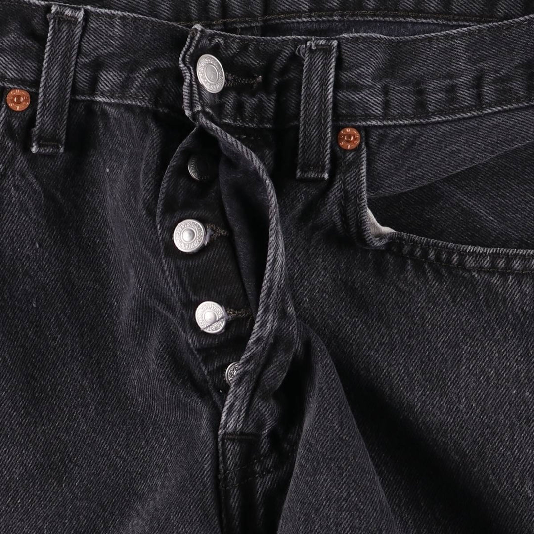 Levi's 501 Black Denim Straight Denim Pants for Men, W32 equivalent cotton black type Vintage Second Hand