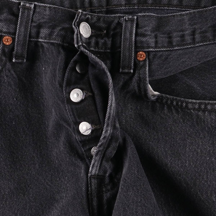 Levi's 501 Black Denim Straight Denim Pants for Men, W32 equivalent cotton black type Vintage Second Hand