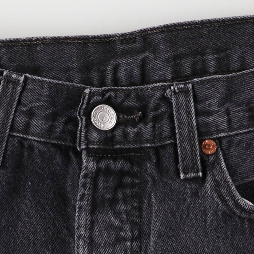 Levi's 501 Black Denim Straight Denim Pants for Men, W32 equivalent cotton black type Vintage Second Hand