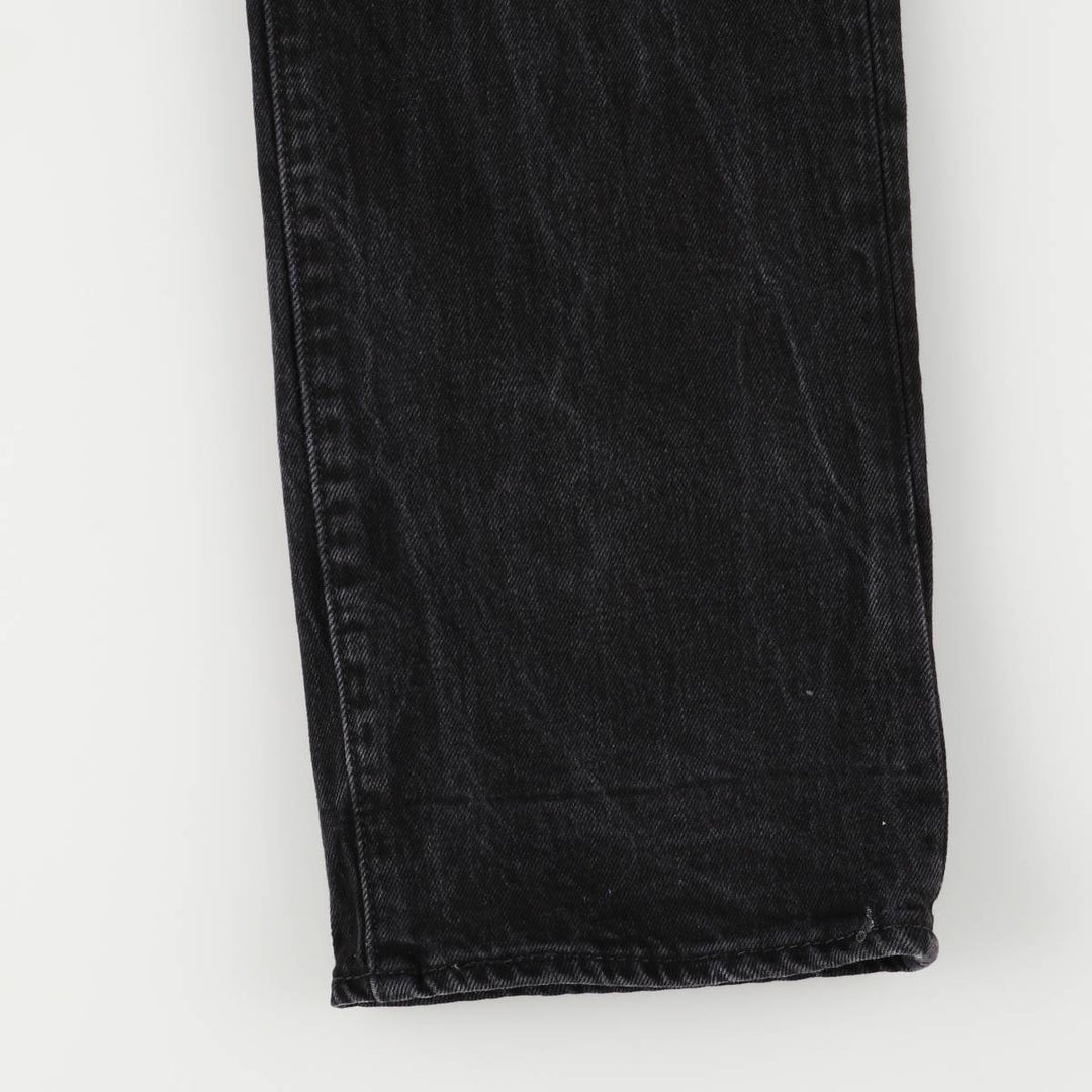 Levi's 501 Painted Black Denim Straight Leg Denim Pants, Men's Size 34 cotton black type Vintage Second Hand