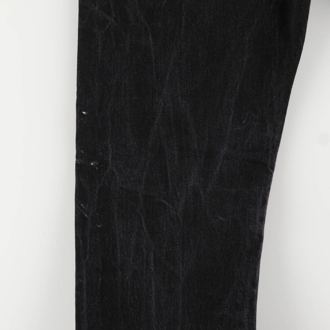 Levi's 501 Painted Black Denim Straight Leg Denim Pants, Men's Size 34 cotton black type Vintage Second Hand