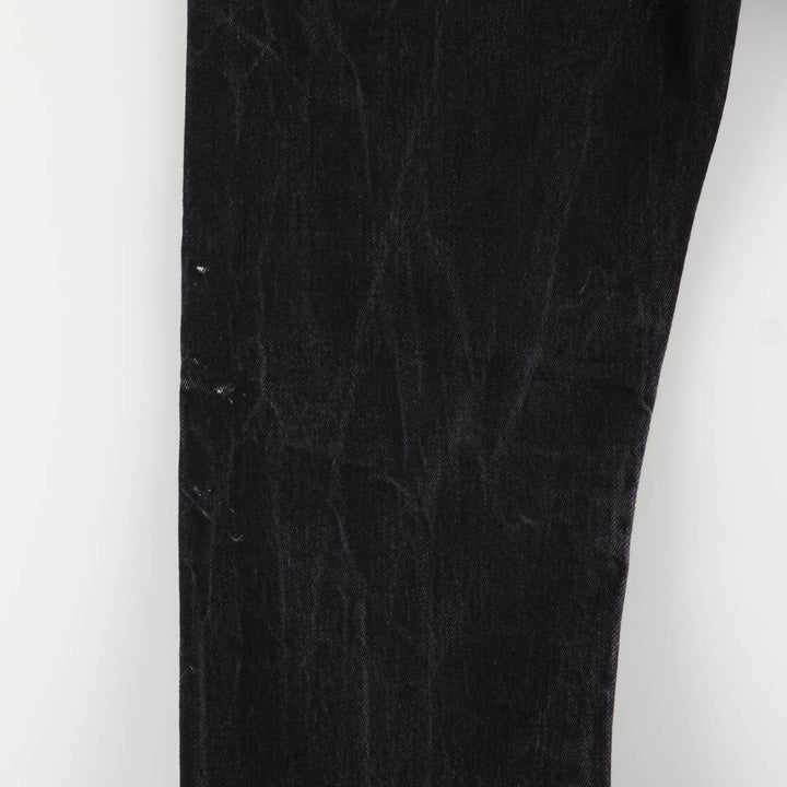 Levi's 501 Painted Black Denim Straight Leg Denim Pants, Men's Size 34 cotton black type Vintage Second Hand