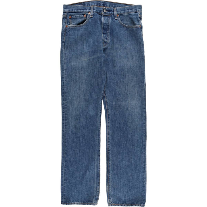 Levi's 501 straight denim pants for men, size W34 cotton blue type Vintage Second Hand