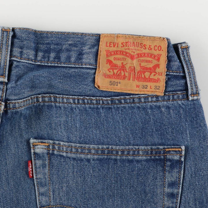 Levi's 501 straight denim pants for men, size W34 cotton blue type Vintage Second Hand