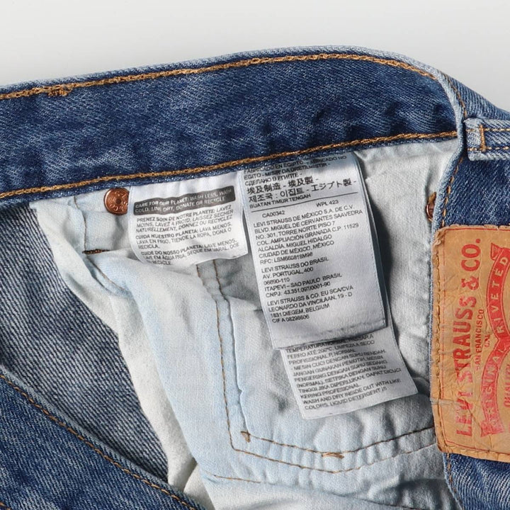 Levi's 501 straight denim pants for men, size W34 cotton blue type Vintage Second Hand