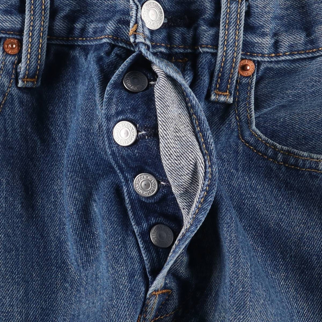 Levi's 501 straight denim pants for men, size W34 cotton blue type Vintage Second Hand