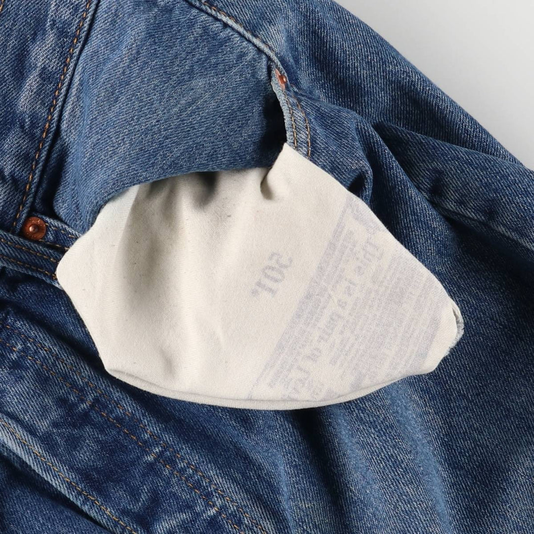 Levi's 501 straight denim pants for men, size W34 cotton blue type Vintage Second Hand