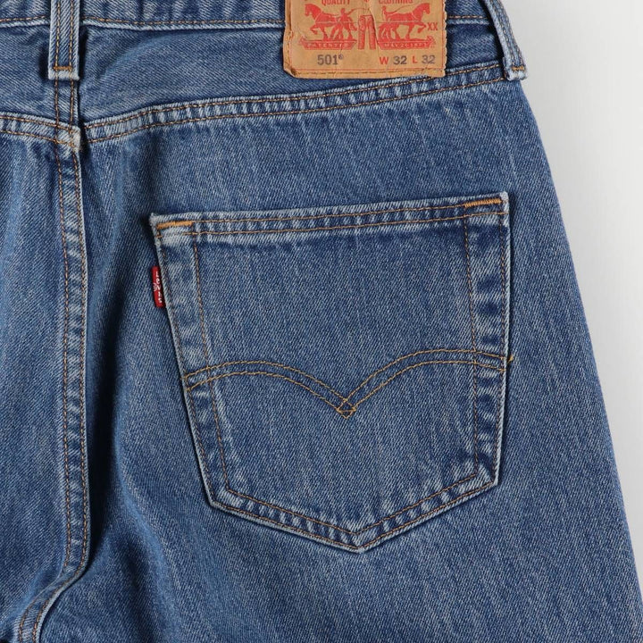 Levi's 501 straight denim pants for men, size W34 cotton blue type Vintage Second Hand
