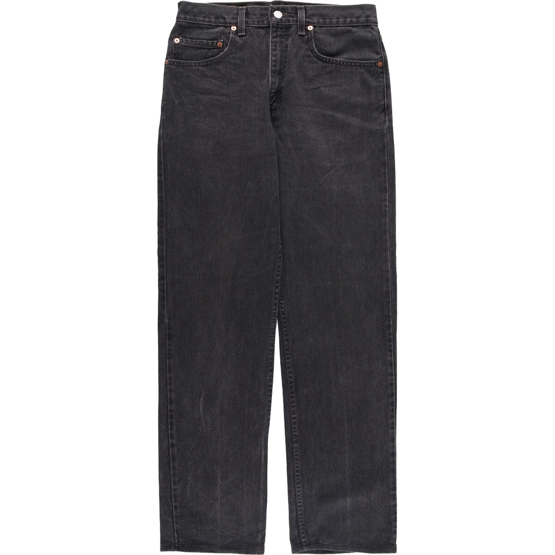 2000'S Levi's 505 Regular Fit Straight Leg Tapered Denim Pants, Black Denim, Men's Size W31 cotton black type Vintage Second Hand