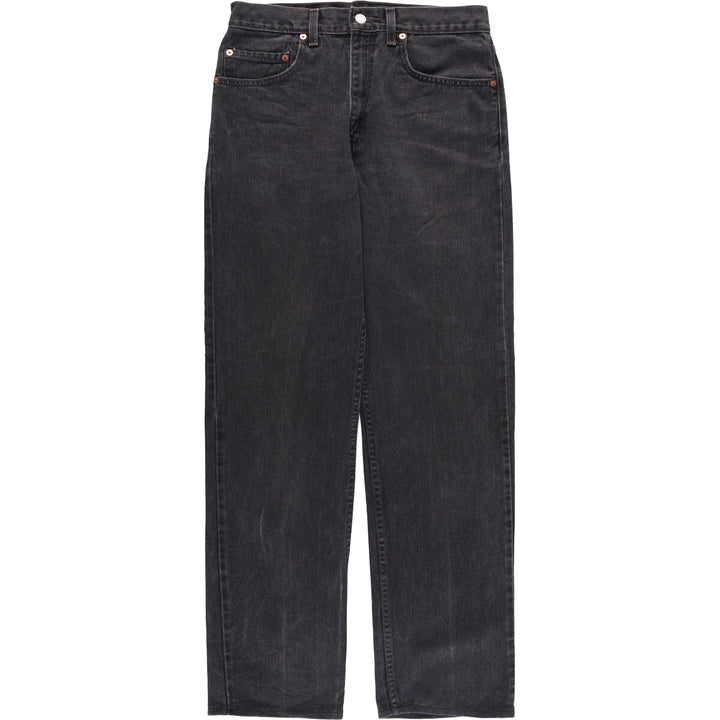 2000'S Levi's 505 Regular Fit Straight Leg Tapered Denim Pants, Black Denim, Men's Size W31 cotton black type Vintage Second Hand