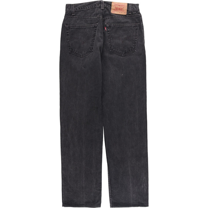 2000'S Levi's 505 Regular Fit Straight Leg Tapered Denim Pants, Black Denim, Men's Size W31 cotton black type Vintage Second Hand