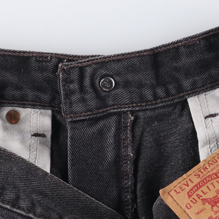 2000'S Levi's 505 Regular Fit Straight Leg Tapered Denim Pants, Black Denim, Men's Size W31 cotton black type Vintage Second Hand
