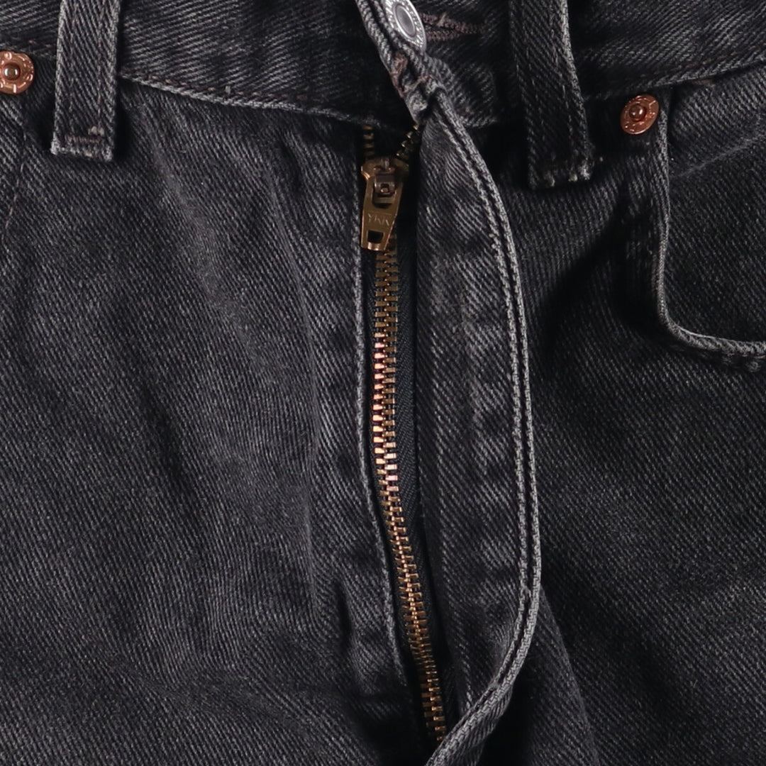 2000'S Levi's 505 Regular Fit Straight Leg Tapered Denim Pants, Black Denim, Men's Size W31 cotton black type Vintage Second Hand