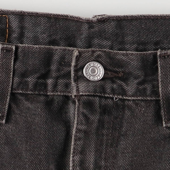 90'S Levi's 505 Regular Fit Straight Leg Tapered Denim Pants, Black Denim, Men's, Size 34, Vintage cotton black type Vintage Second Hand