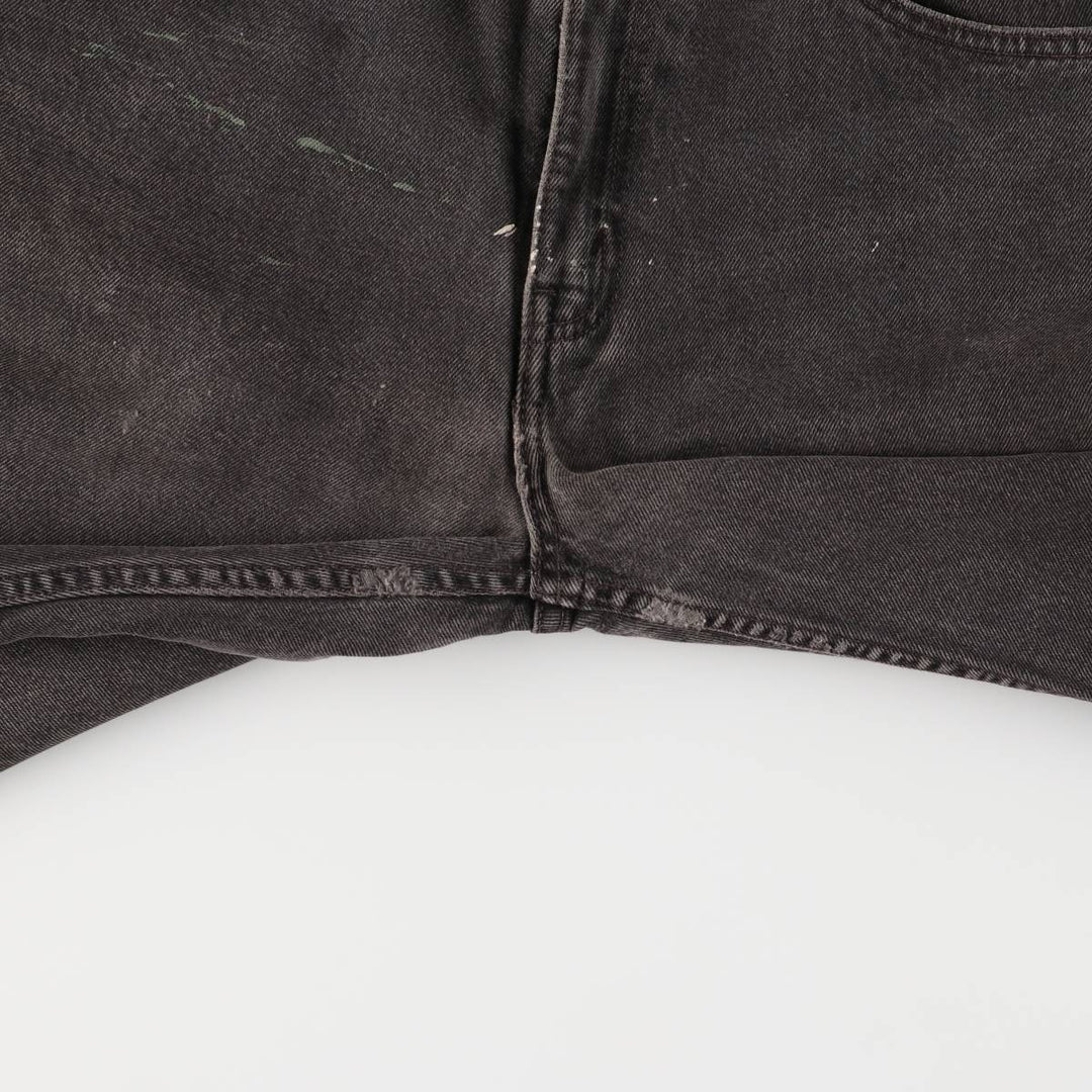 90'S Levi's 505 Regular Fit Straight Leg Tapered Denim Pants, Black Denim, Men's, Size 34, Vintage cotton black type Vintage Second Hand