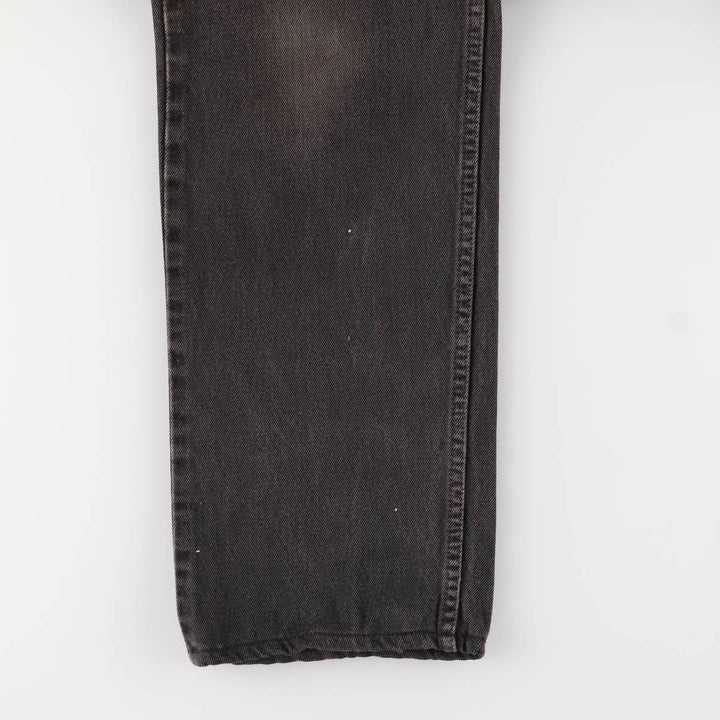 90'S Levi's 505 Regular Fit Straight Leg Tapered Denim Pants, Black Denim, Men's, Size 34, Vintage cotton black type Vintage Second Hand