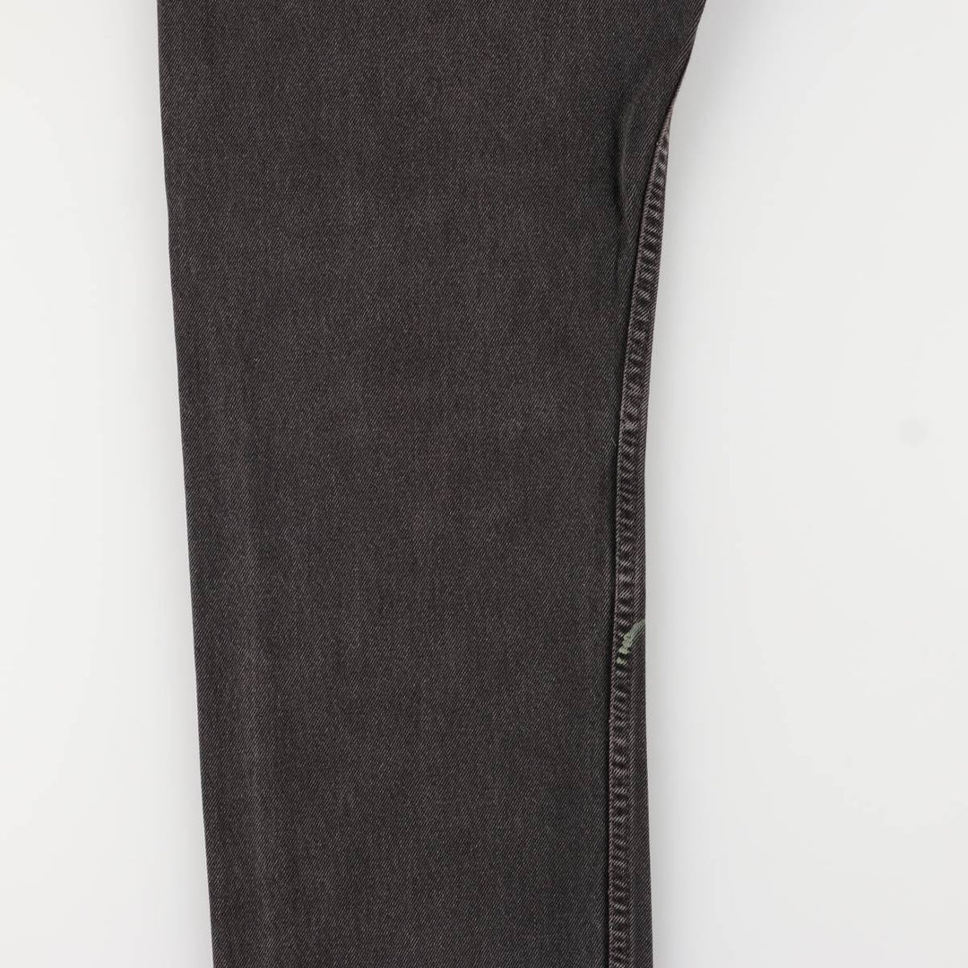 90'S Levi's 505 Regular Fit Straight Leg Tapered Denim Pants, Black Denim, Men's, Size 34, Vintage cotton black type Vintage Second Hand