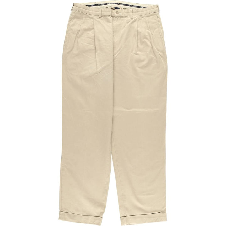 Ralph Lauren Polo Ralph Lauren Two-pleat Chino Pants for Men, W35 cotton Beige type Vintage Second Hand