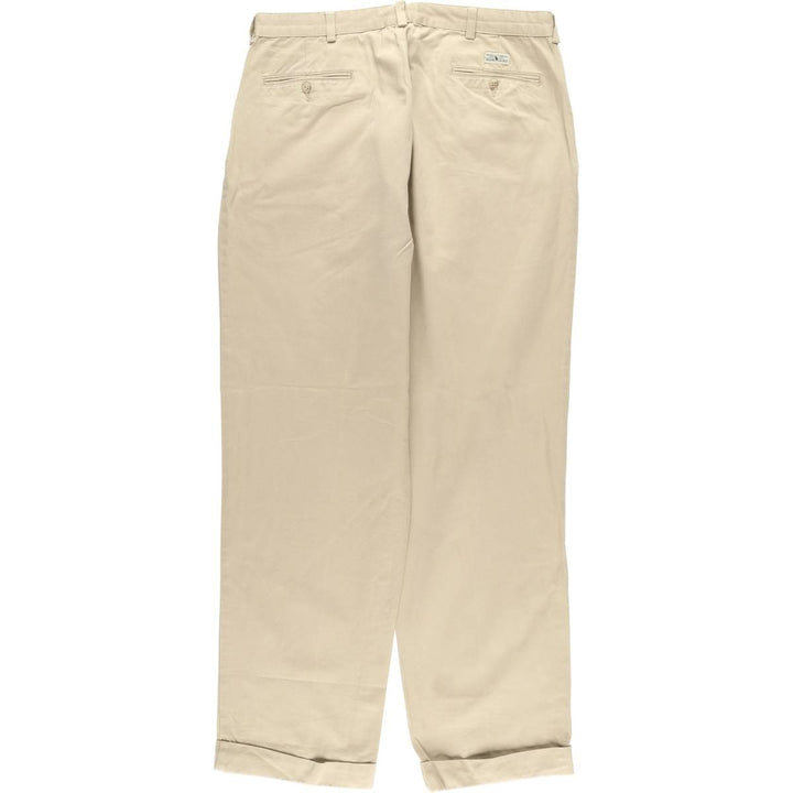 Ralph Lauren Polo Ralph Lauren Two-pleat Chino Pants for Men, W35 cotton Beige type Vintage Second Hand