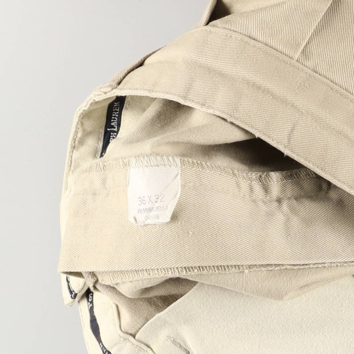 Ralph Lauren Polo Ralph Lauren Two-pleat Chino Pants for Men, W35 cotton Beige type Vintage Second Hand