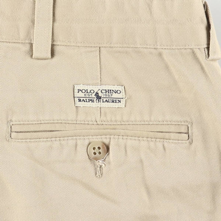 Ralph Lauren Polo Ralph Lauren Two-pleat Chino Pants for Men, W35 cotton Beige type Vintage Second Hand