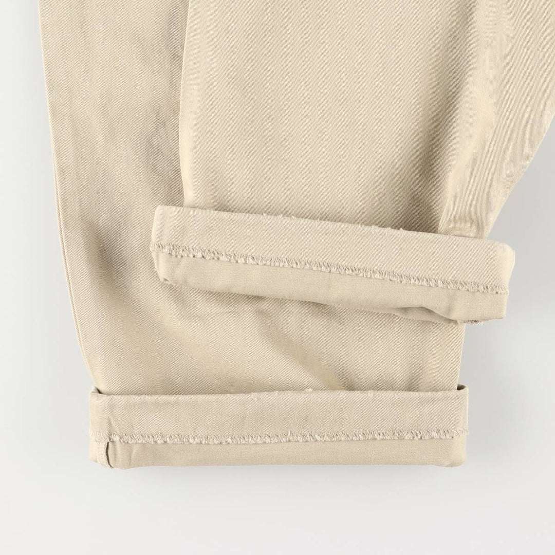 Ralph Lauren Polo Ralph Lauren Two-pleat Chino Pants for Men, W35 cotton Beige type Vintage Second Hand